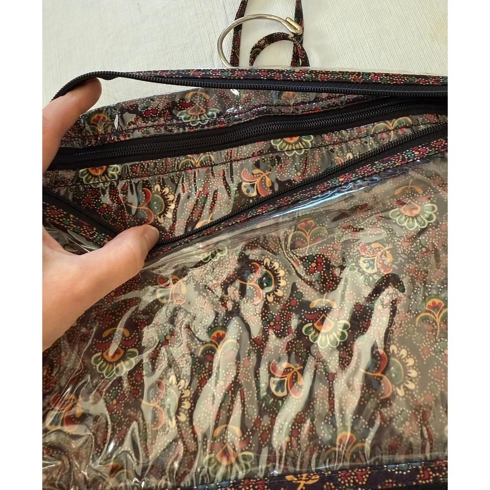 Vera Bradley Vintage Quilted Paisley Hanging Travel Organizer‎ Collette Black
